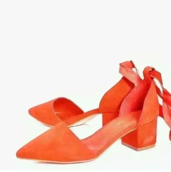 NEW NIB Boohoo Women's Daisy Wide Fit Pointed Wrap Strap Ballet Sz 9 US $45 - Picture 2 of 3